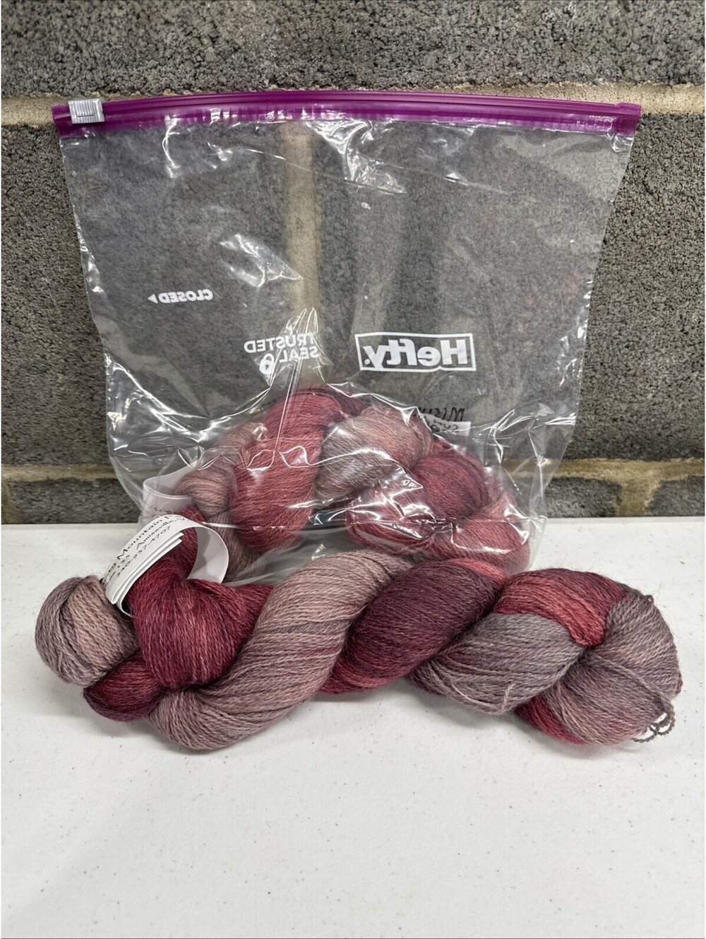 Misty Mountain Farm Suri Alpaca/Merino Yarn Shade Victoria Rose 2 Skein Lot